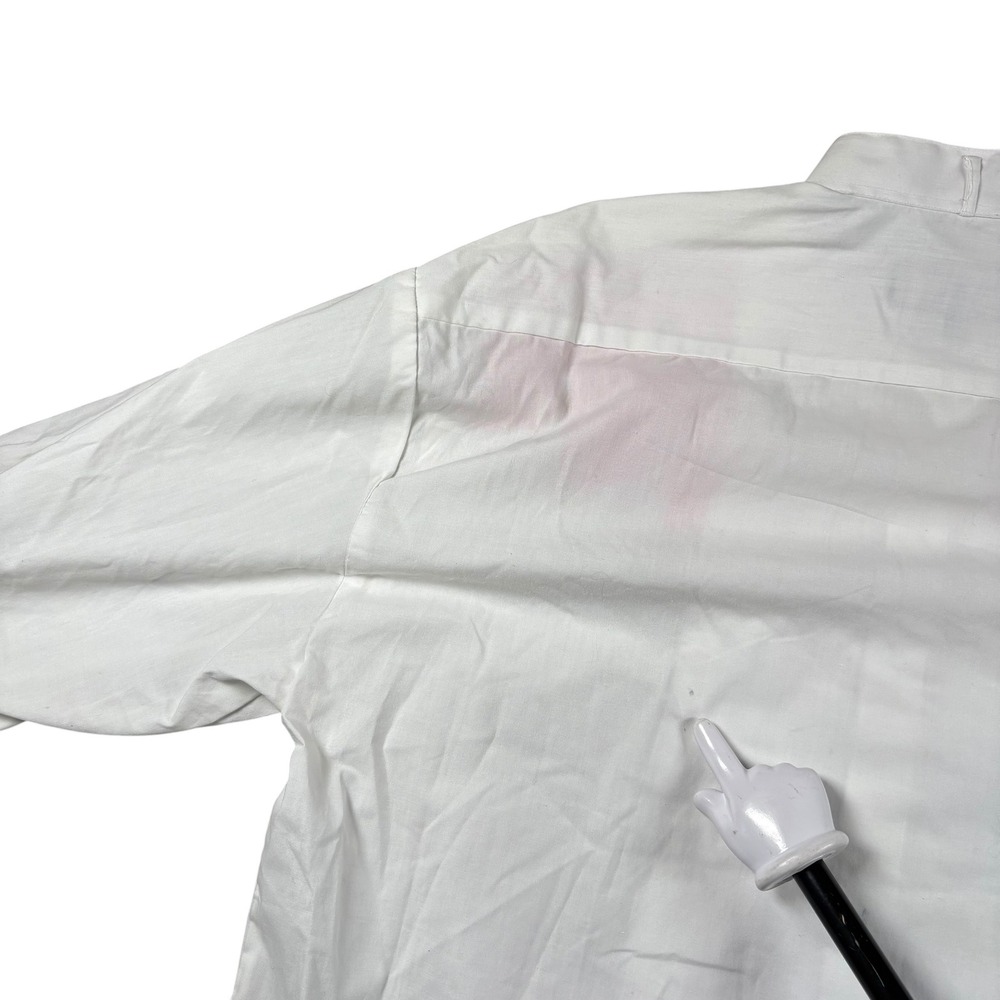 VTG Western Shirt M White Pink Pintuck Tuxedo Button Up Perruzo Uomo Rodeo 90s - Picture 6 of 11